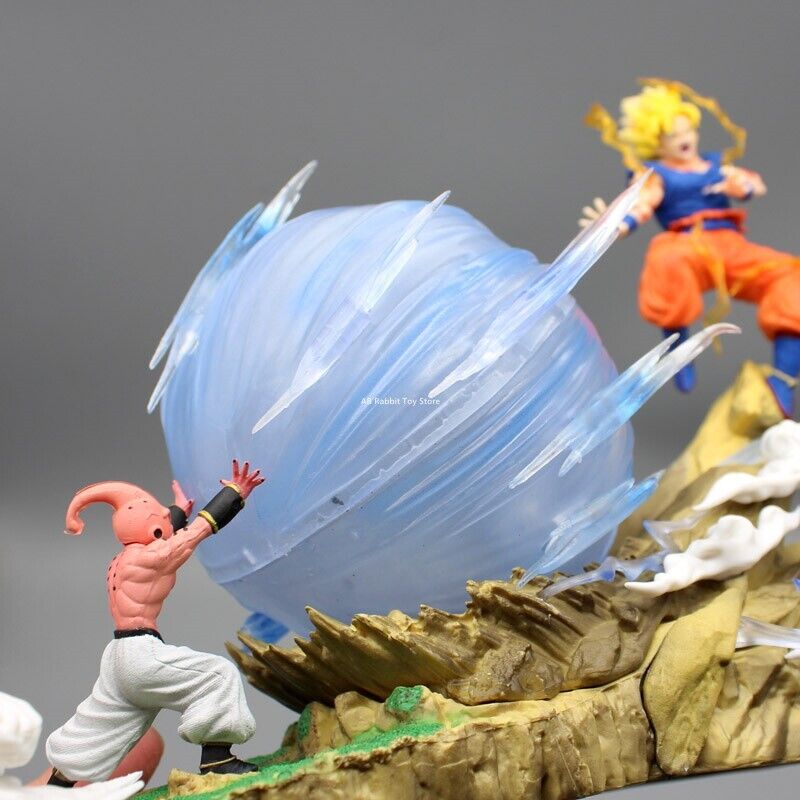 Anime Dragon Ball Z Son Goku Vs Majin Buu Figure Gk Statue Action Toy New 22Cm