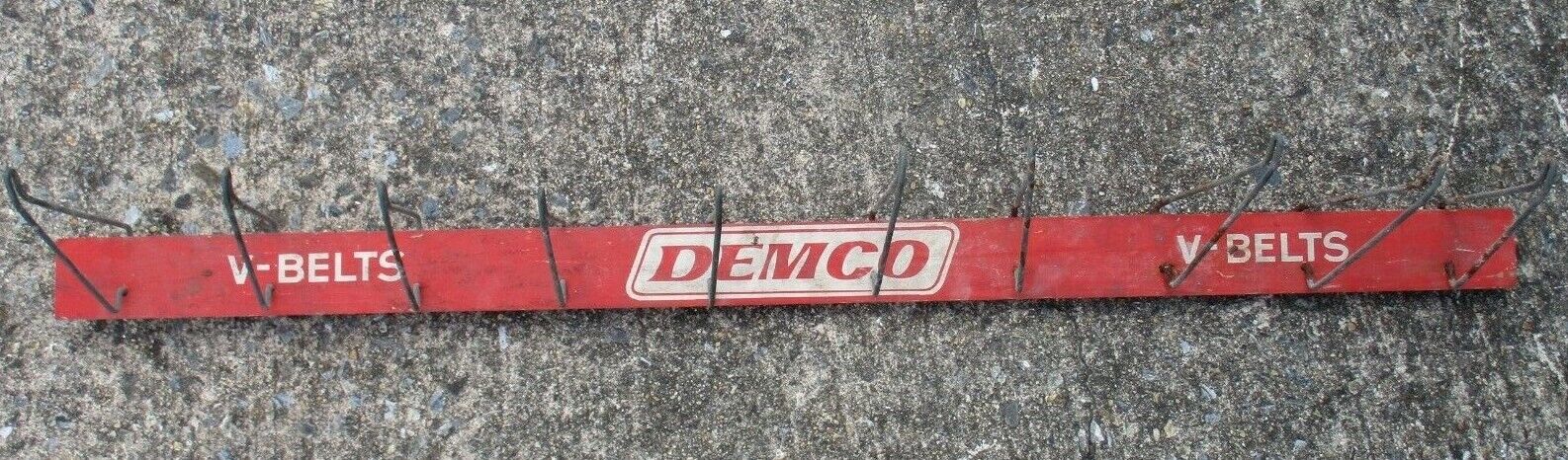 RARE Vintage Demco Automotive V Belt Display Sign Service Gas Station Coat rack