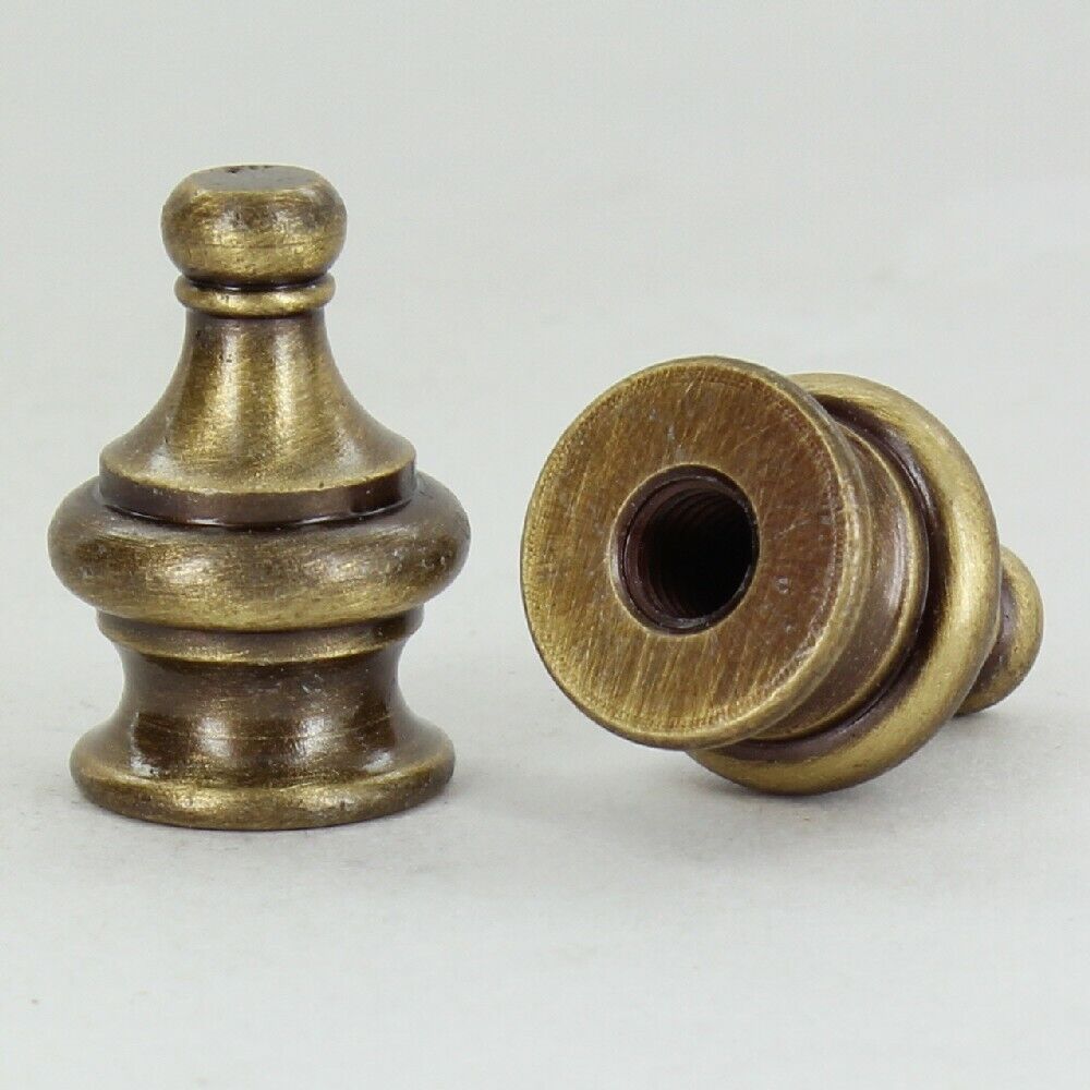 PYRAMID ~ Solid Brass Lamp Finial ~ Antique Brass Finish ~ #GB42