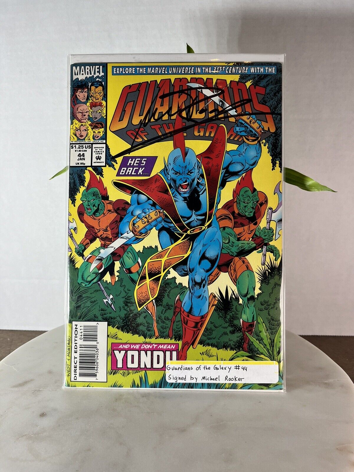 *SIGNED*Guardians of the Galaxy #44 Comic Book Marvel Comics 1994 Michael Rooker