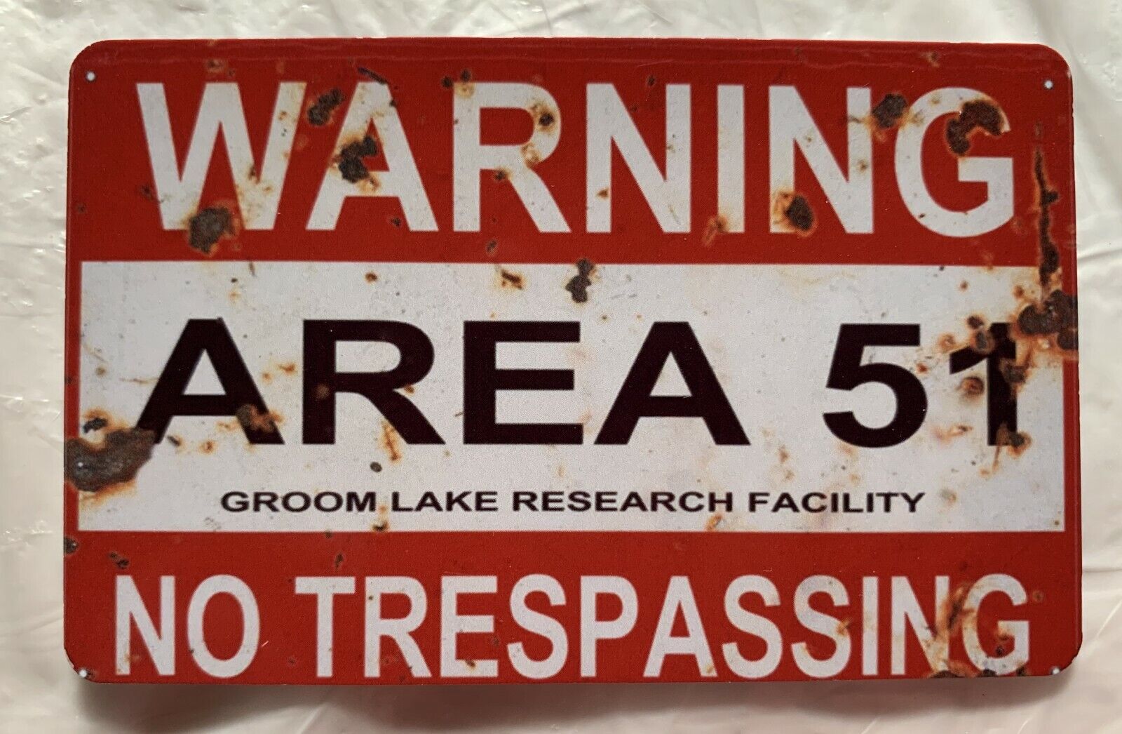 Warning Area 51 MAGNET Groom Lake Alien UFO Nevada No Trespassing Roswell fridge