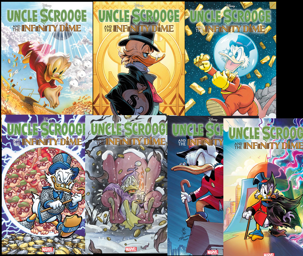 UNCLE SCROOGE AND THE INFINITY DIME #1 CVR A-H + FOIL - SET OF 9 (PRESALE 6/19)