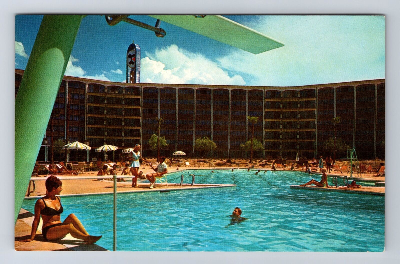 Las Vegas NV-Nevada, Frontier Hotel, Advertising, Antique Vintage Postcard