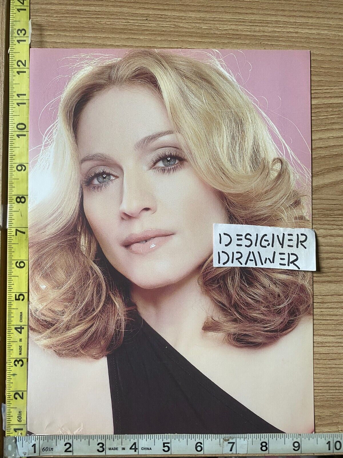 Madonna In Black Top Studio Pink Backdrop Headshot Book Photograph