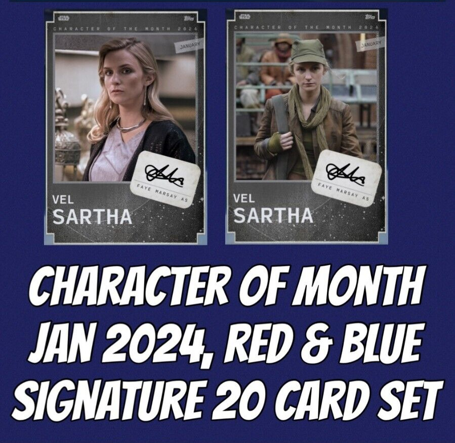 COTM Character of Month VEL Signature #10 #11 20 Card Set Topps Star Wars Trader