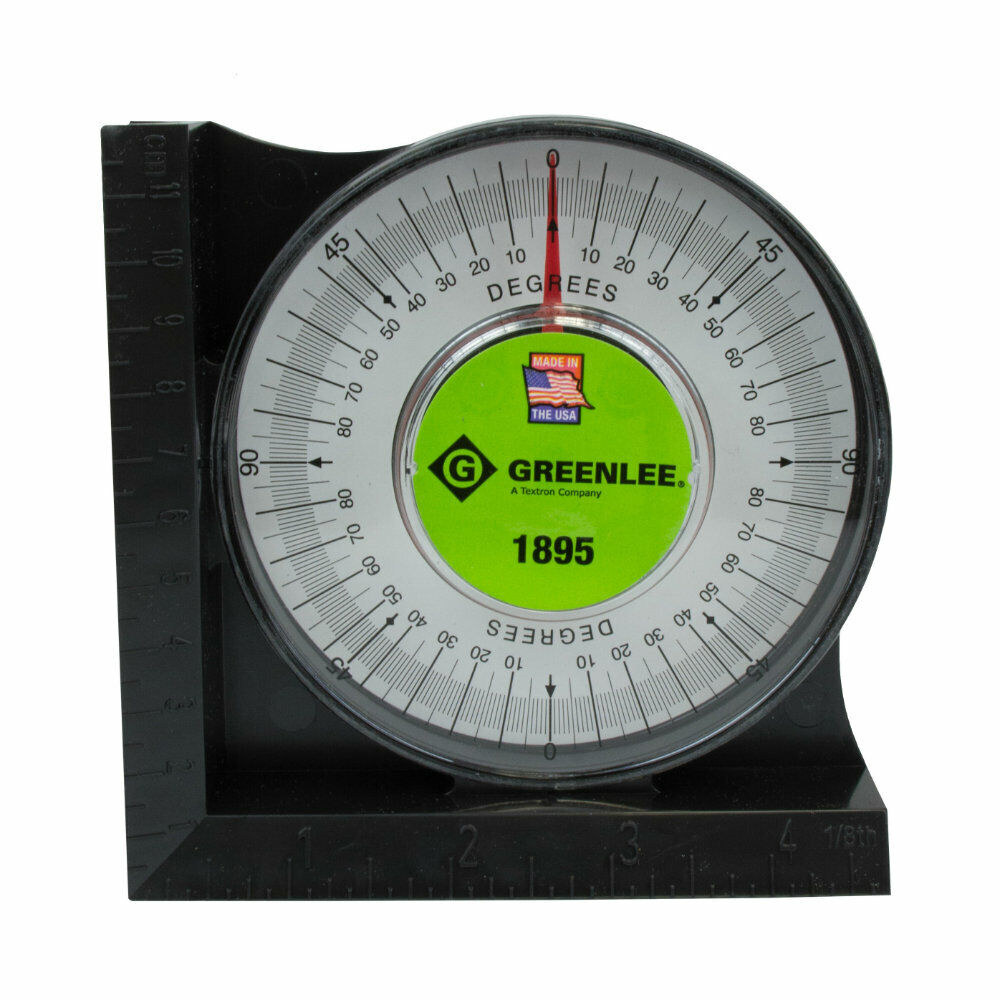 Greenlee 1895 Black Plastic Angle Protractor with Magnetic Base