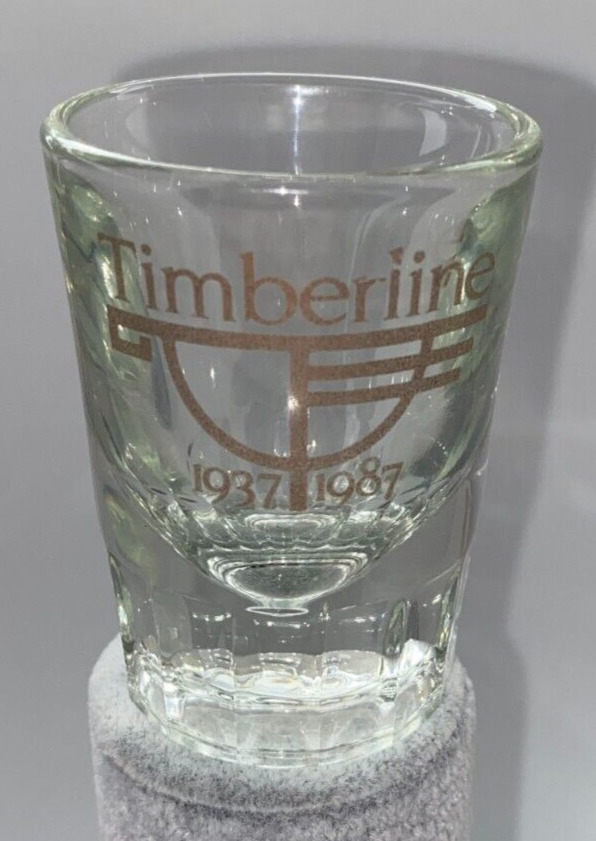 Vintage Timberline Lodge Oregon Mt. Hood Shot Glass 50th Anniversary