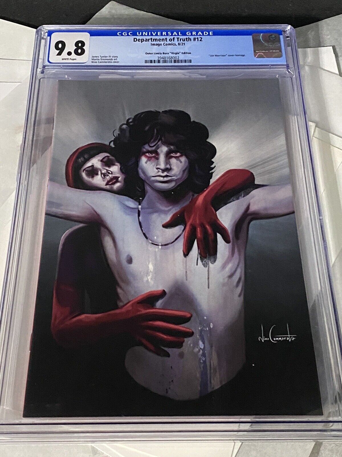 🩸Department of Truth #12 - OLB Virgin Exclusive - CGC 9.8 Jim Morrison Cover