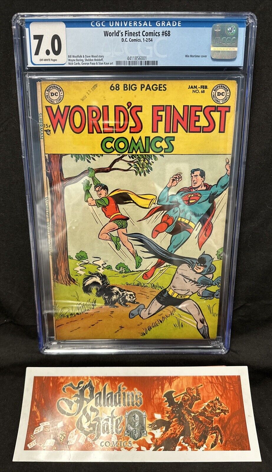 World's Finest Comics #68 CGC 7.0 (DC 1954) Batman, Superman and Tomahawk