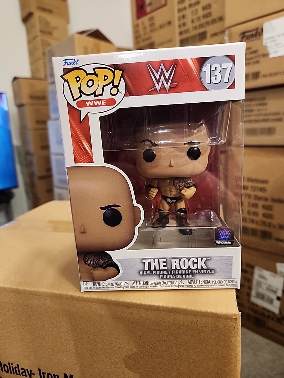 Funko WWE S20 Anniversary 1 POP The Rock Vinyl Figure NEW IN STOCK