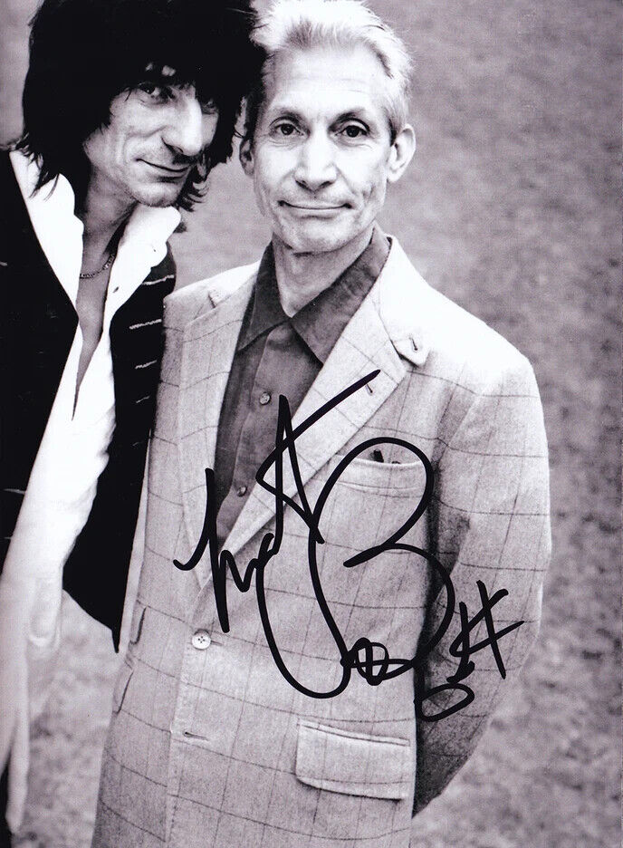 Charlie Watts Signed Autograph The Rolling Stones 5x7 Card COA