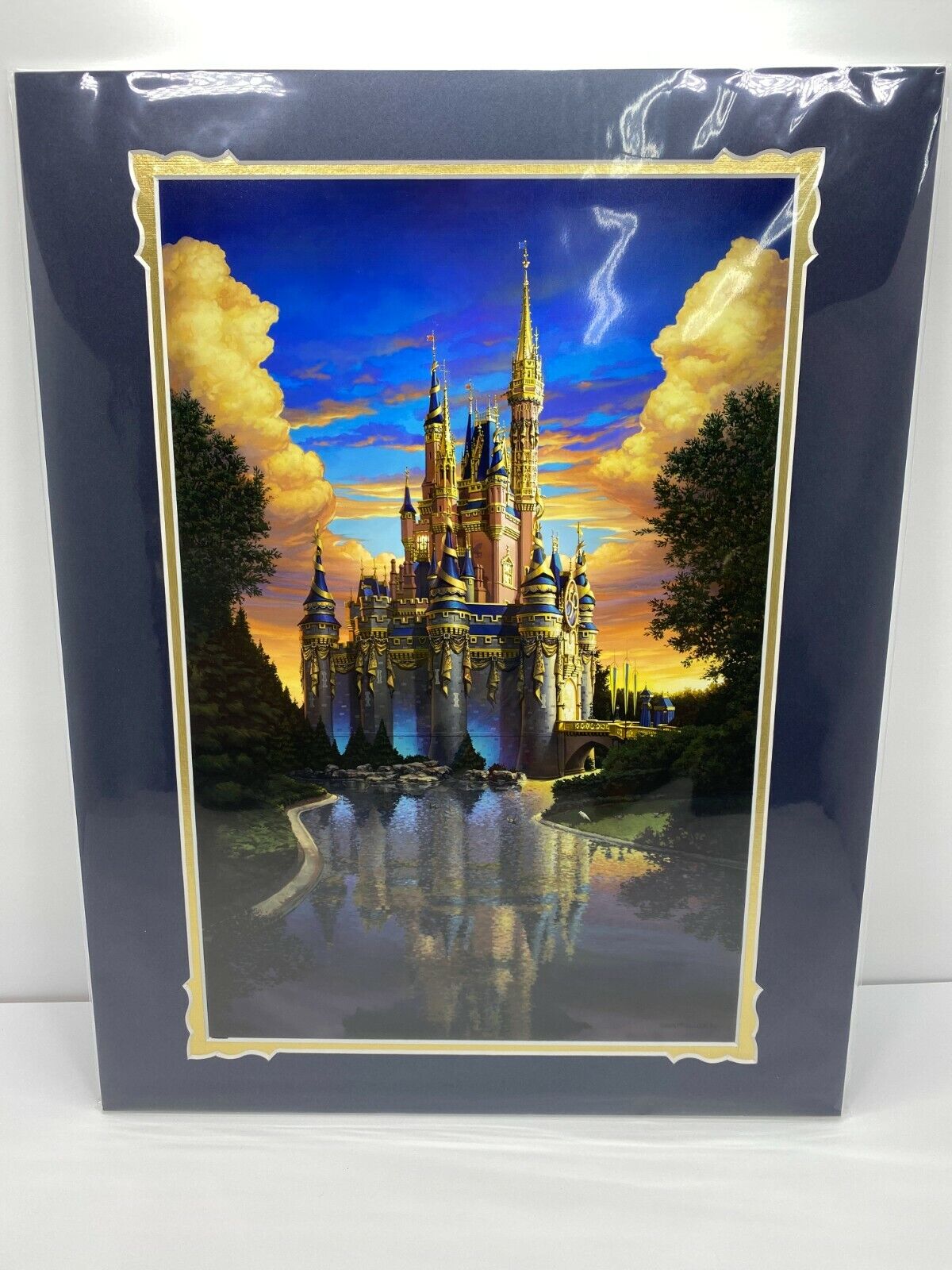 Disney World Park 50th Anniversary Cinderella Castle Greg McCullough Print 18x14