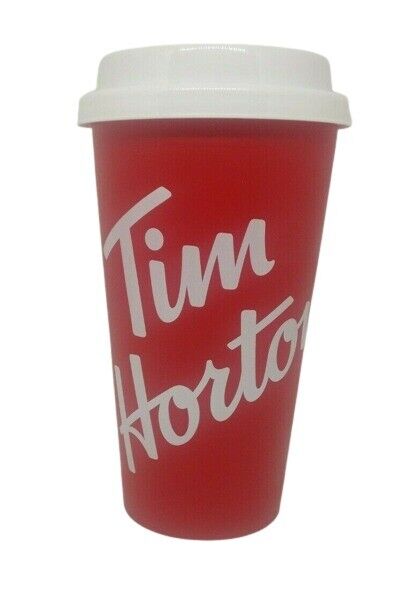 Tim Hortons Coffee Large Reusable Cup 18oz Travel Canada Red Maple Leaf NEW Gift