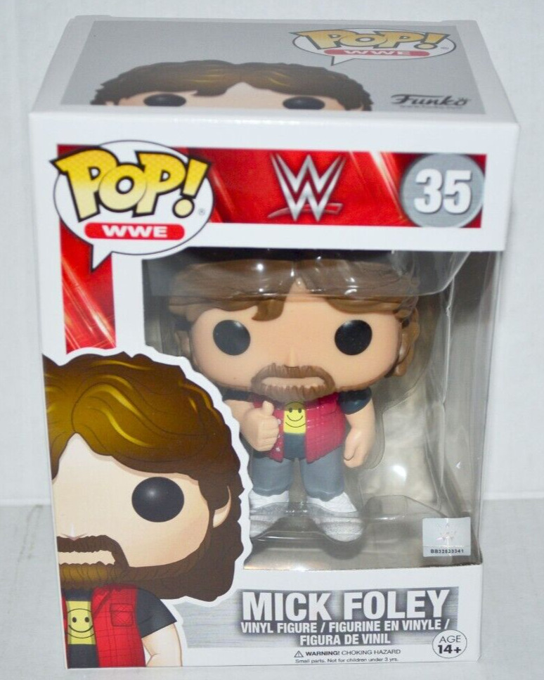 Funko POP WWE WWF Mick Foley #35 Wrestling Vinyl Figure Vaulted Retired MINT🔥