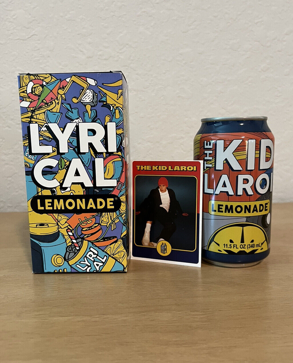 Lyrical Lemonade 7th Anniversary Rapper Can - The Kid Laroi w/ Trading Card+Box