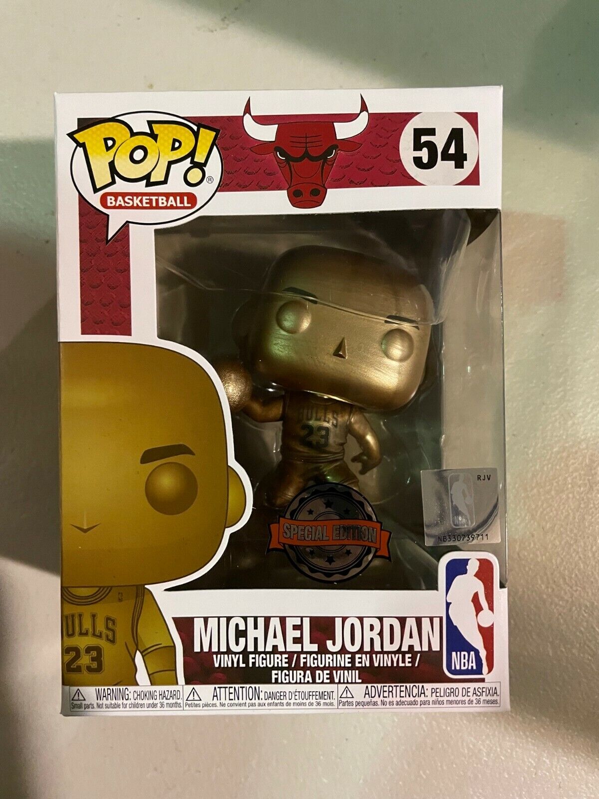 FUNKO POP Michael jordan 54 Bronze Jersey Chicago Bulls Basktball Exclusive