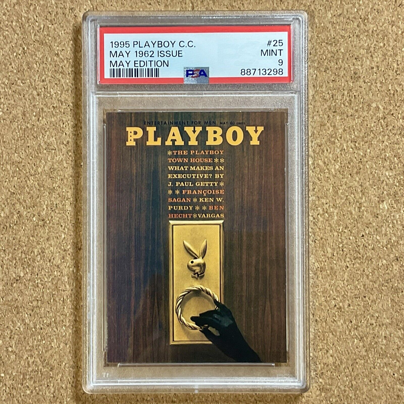 🔥 1995 PLAYBOY COVER COLLECTION MAY EDITION 1962 ISSUE #25 - PSA 9 MINT