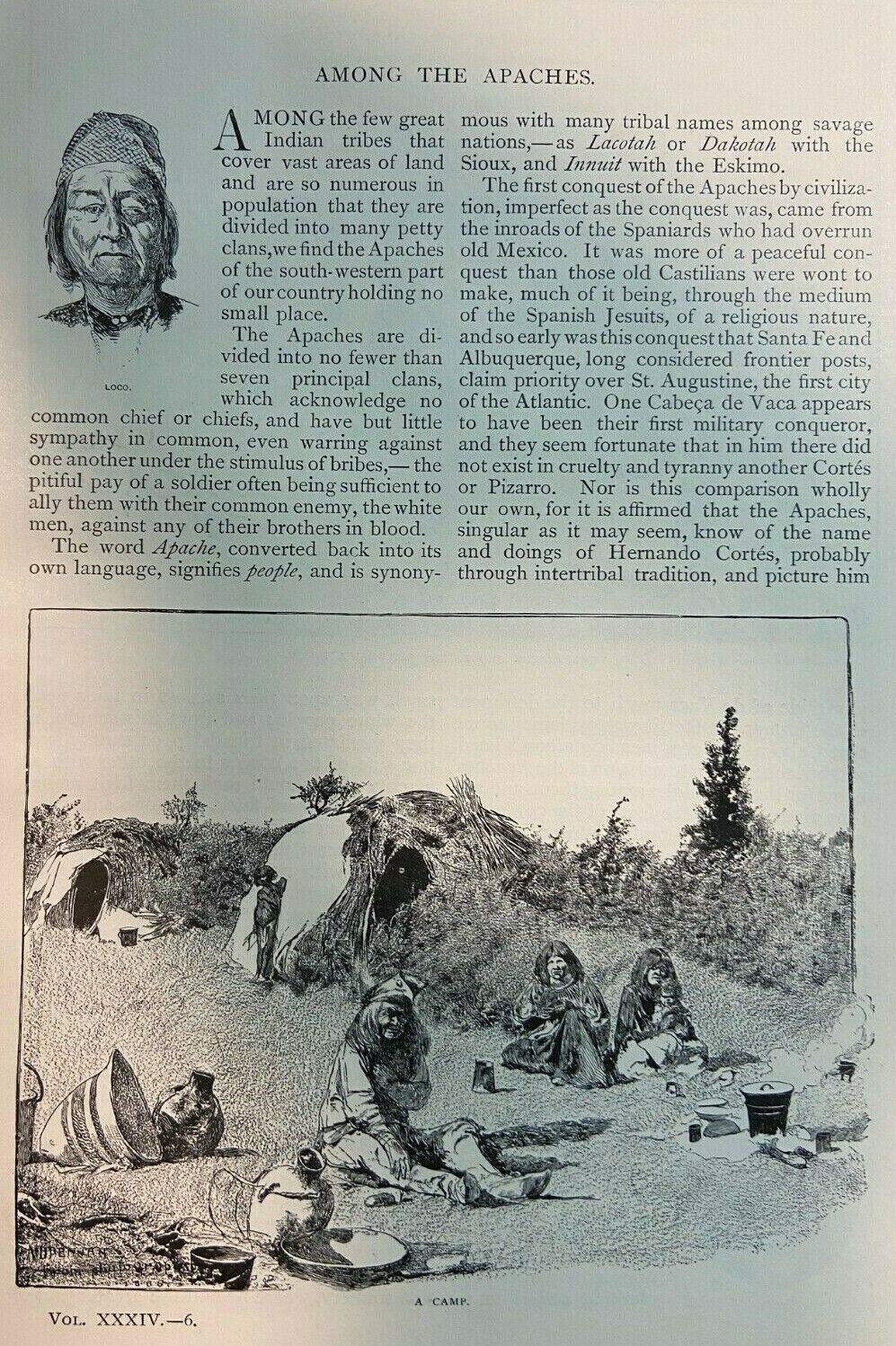 1887 Southwest Life Among the Apache Mangas Bonito Chiricahua Geronimo