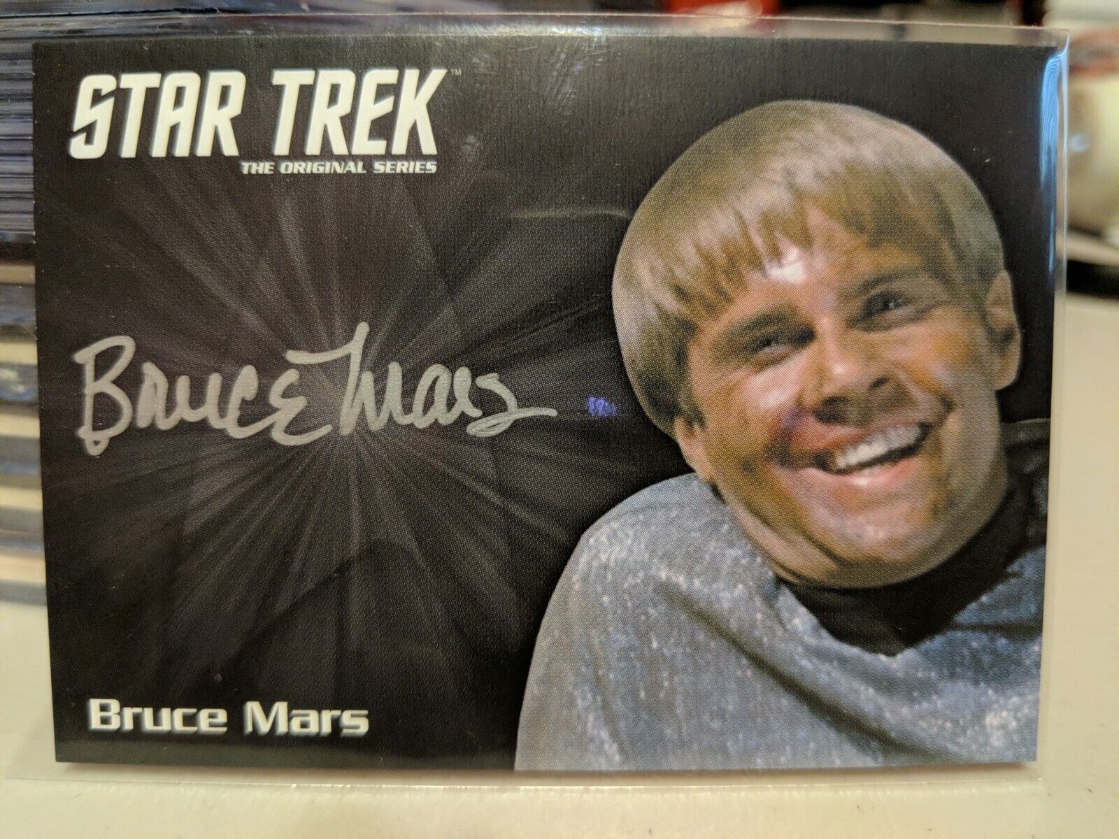 Star Trek TOS 50th Anniversary Bruce Mars Autograph Card as Finnegan Silver 2016