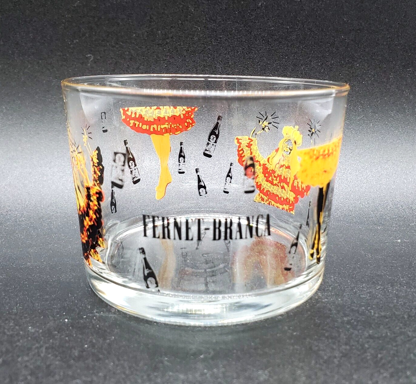 Fernet Branca Italy Lowball Liqueur Cocktail Glass Cup Dancing Queen Single 