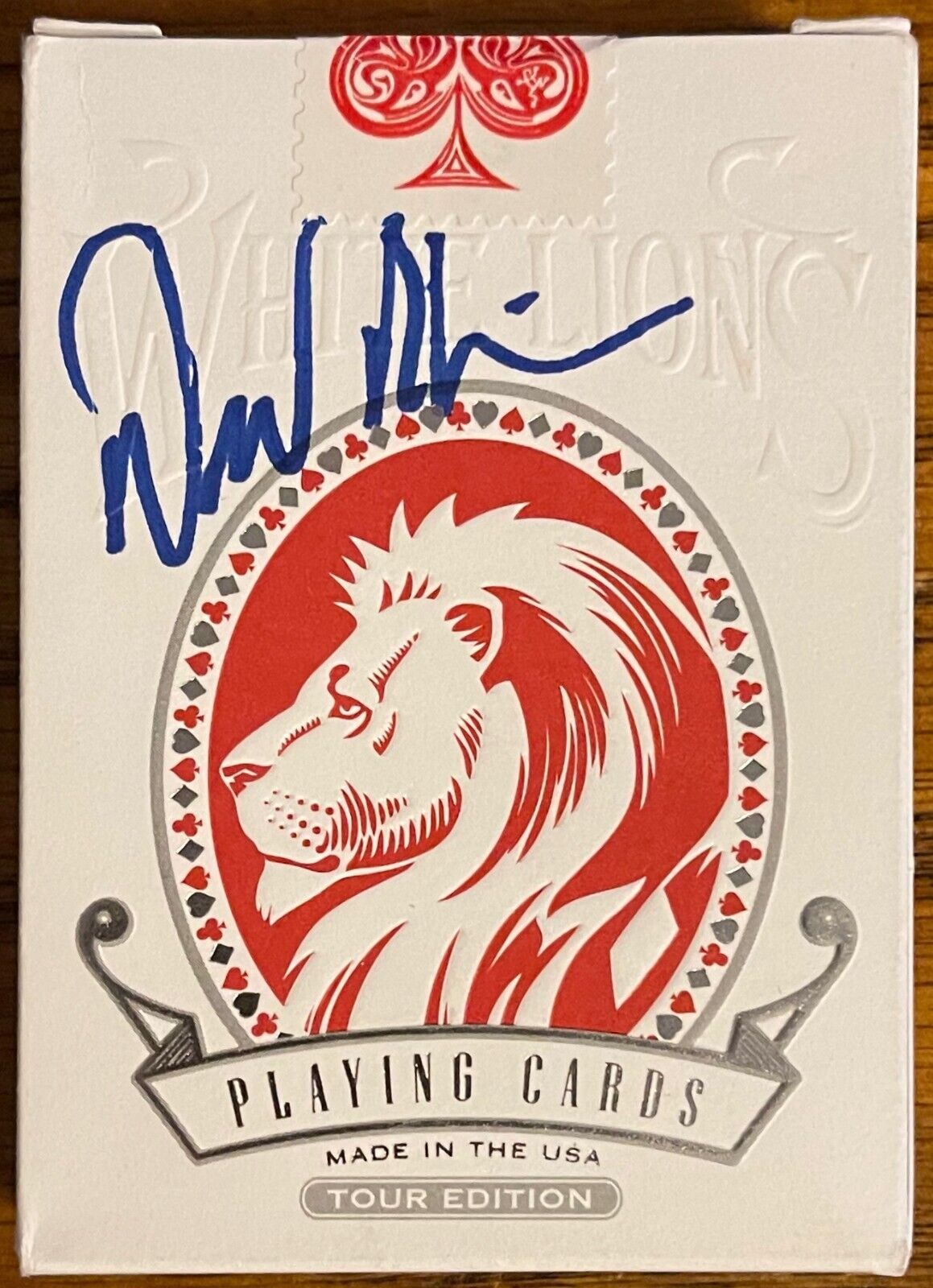 *SIGNED* - White Lions Tour Edition Red Playing Cards - David Blaine 2017