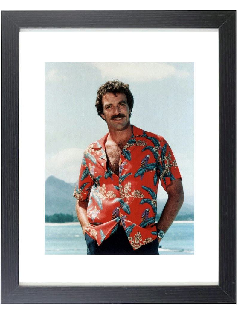 Actor Tom Selleck in TV Show Magnum P.I. Matted & Framed Picture Photo