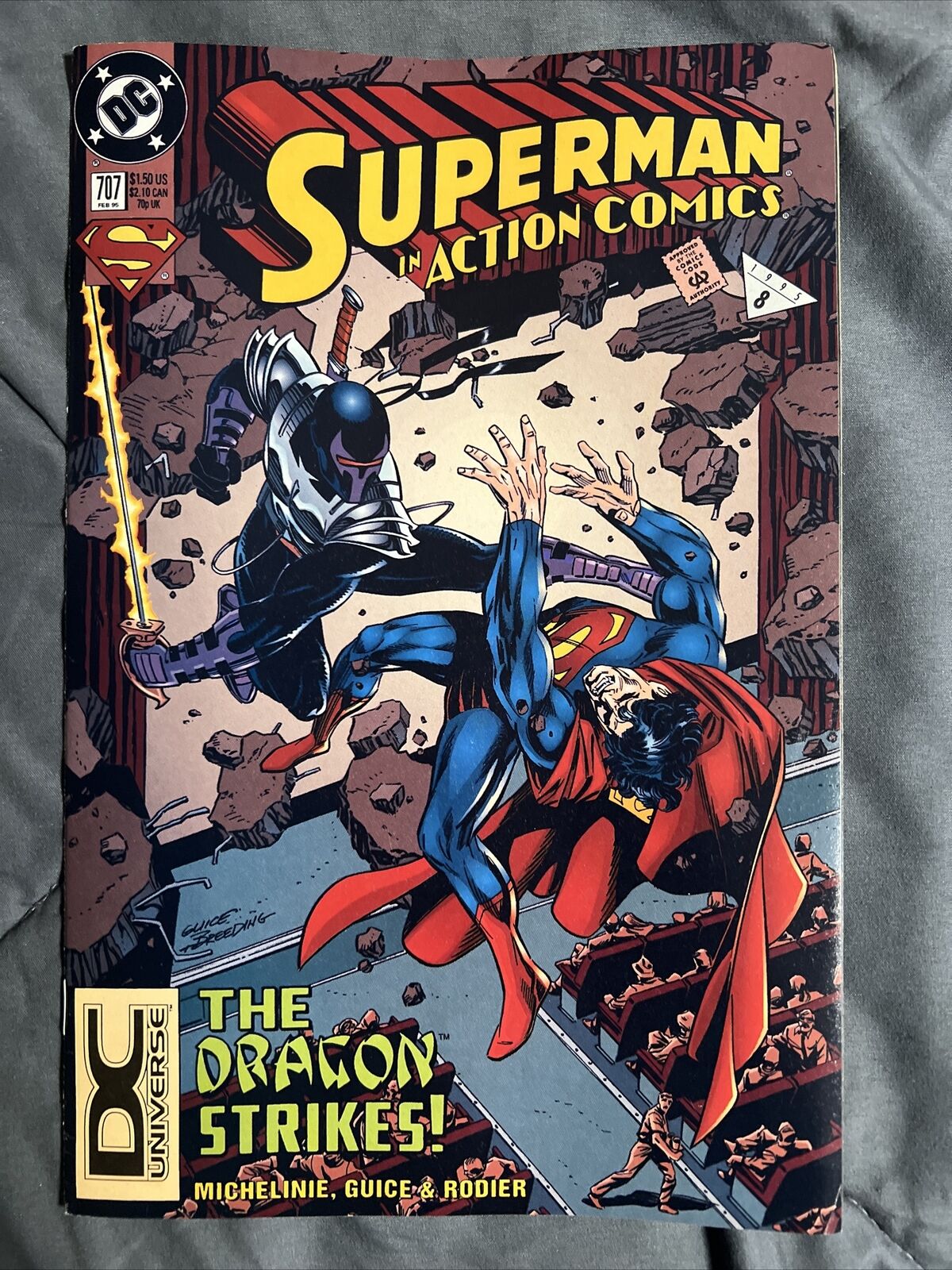 SUPERMAN in ACTION COMICS # 707 February 1995 DC UNIVERSE LOGO VARIANT