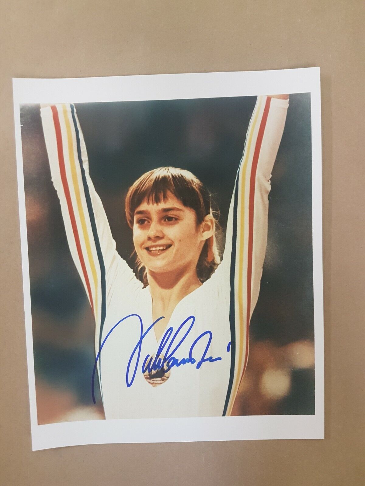 Nadia Comaneci Autograph Photo 8x10 Signed SPORTS Olympic Gymnast