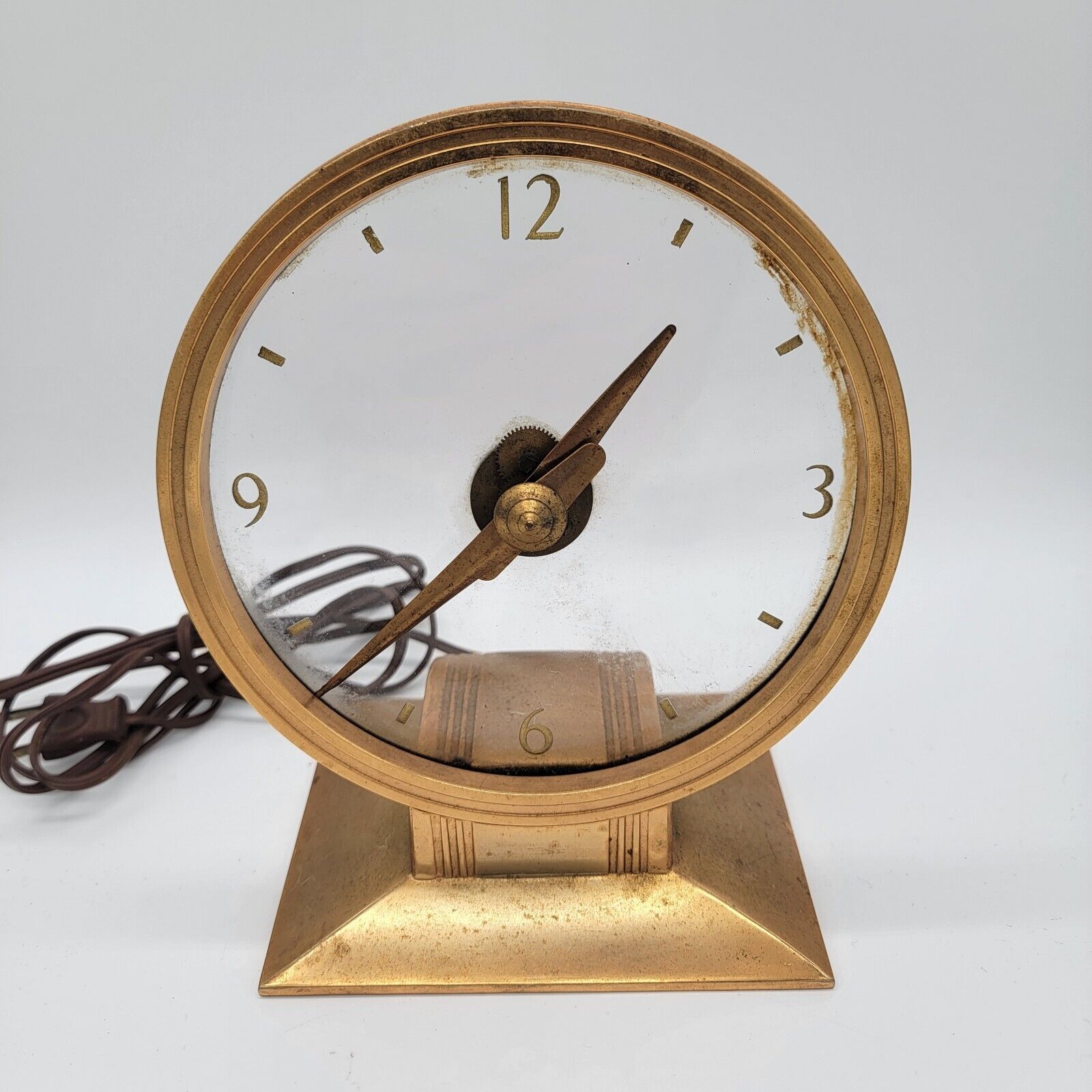Vintage 1956-57 Haddon 'Golden Visionette Mystery Clock Good Condition Model 80
