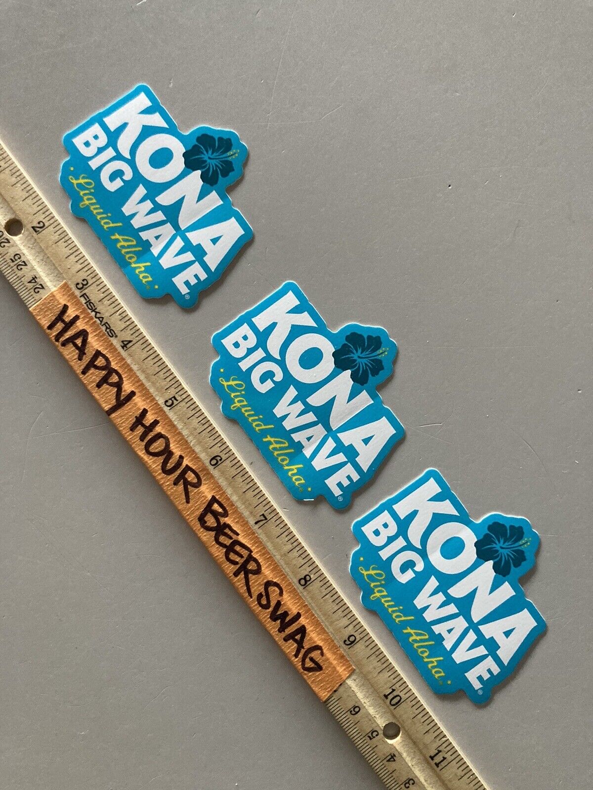 NEW (3) Kona Brewing Big Wave Hawaii Aloha Beer Tap Stickers Lot