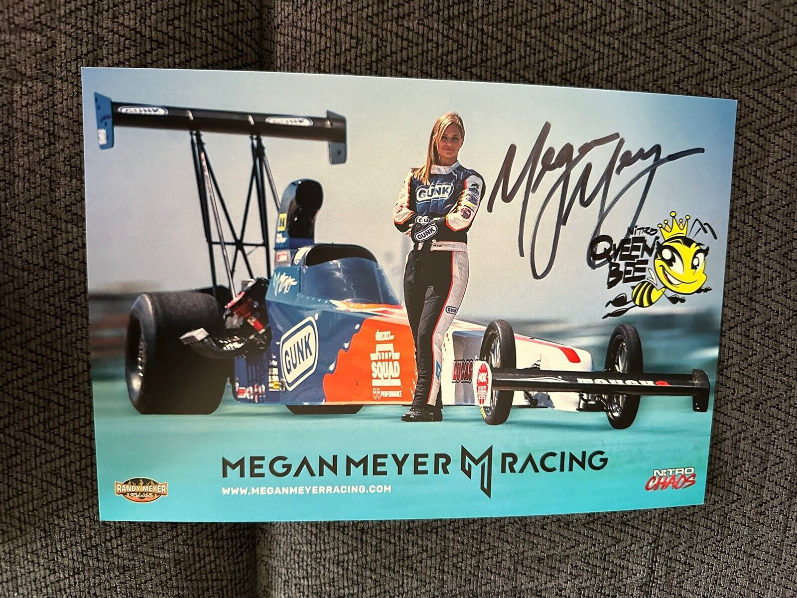 Megan Meyer Signed Promo Card Nhra Drag Racing Autographed 2023