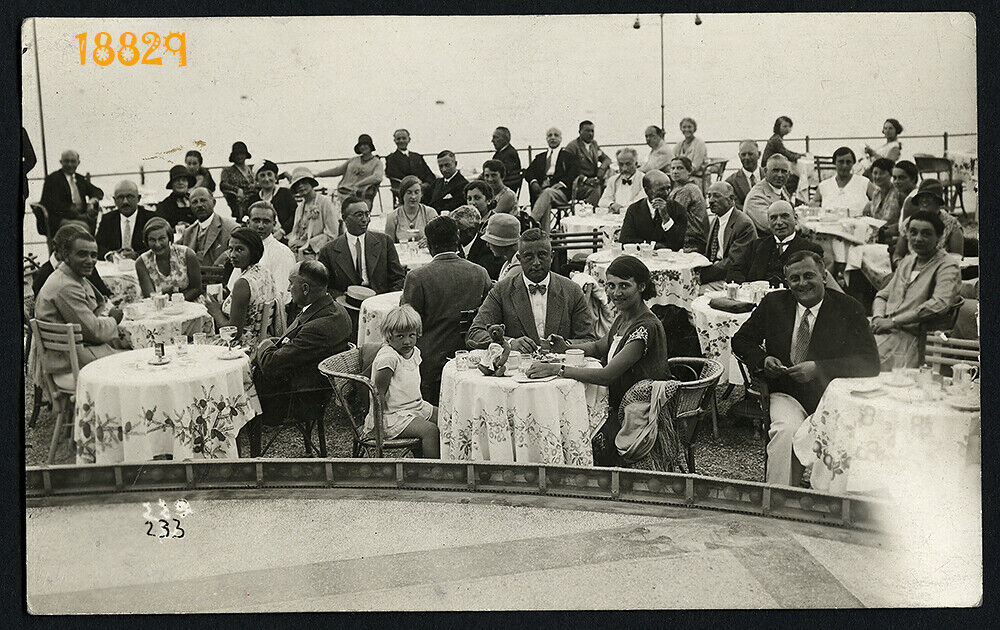 Abbazia, elegant families in restaurant, by Mayer, Vintage Photograph, 1920’s   