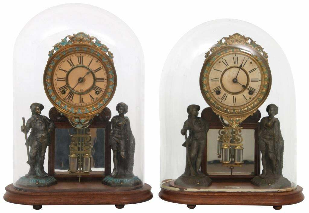 Clocks, Extra,Two Ansonia Crystal Palace No.1 Extra, 19th Century ( 1800s )