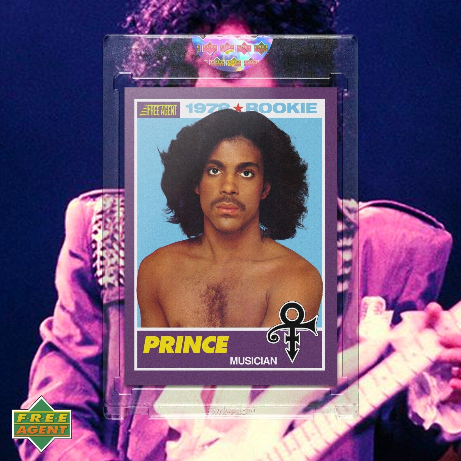 Prince Custom Trading Card Purple Rain