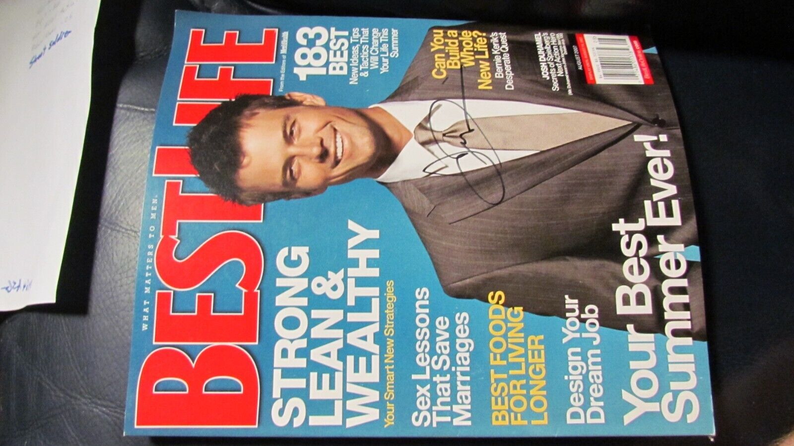 Josh Duhamel Signed Best Life Magazine