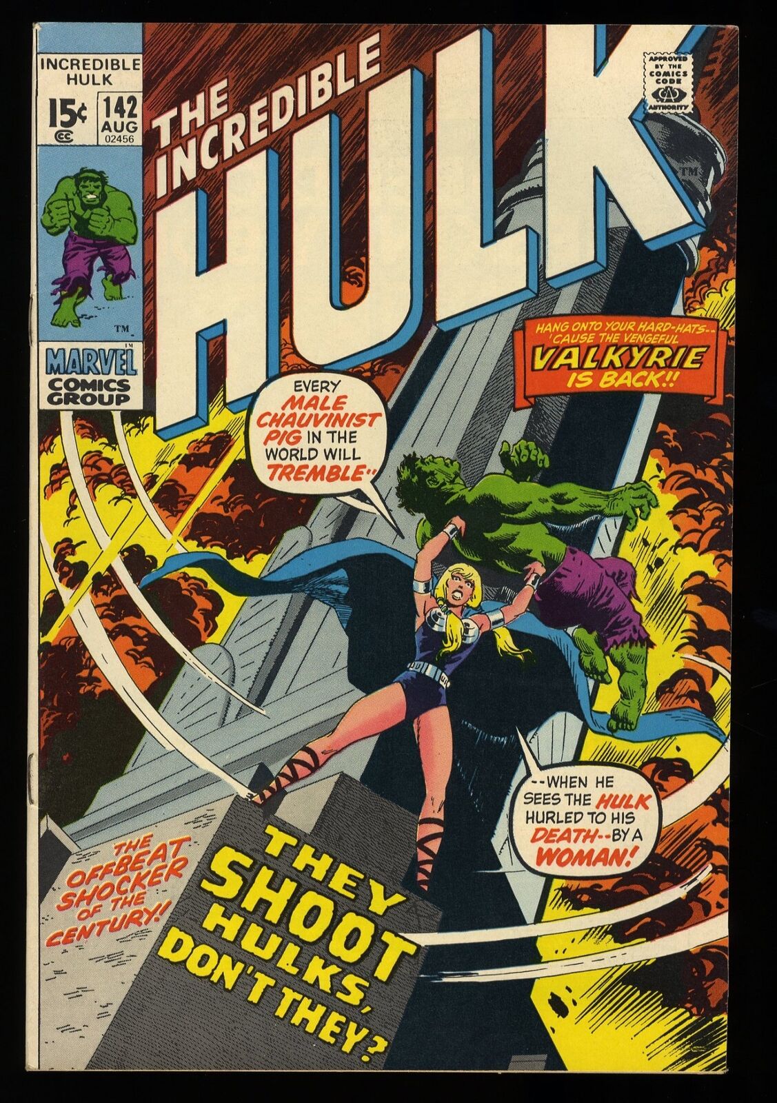 Incredible Hulk #142 NM 9.4 1st New Valkyrie Herb Trimpe Art Marvel 1971