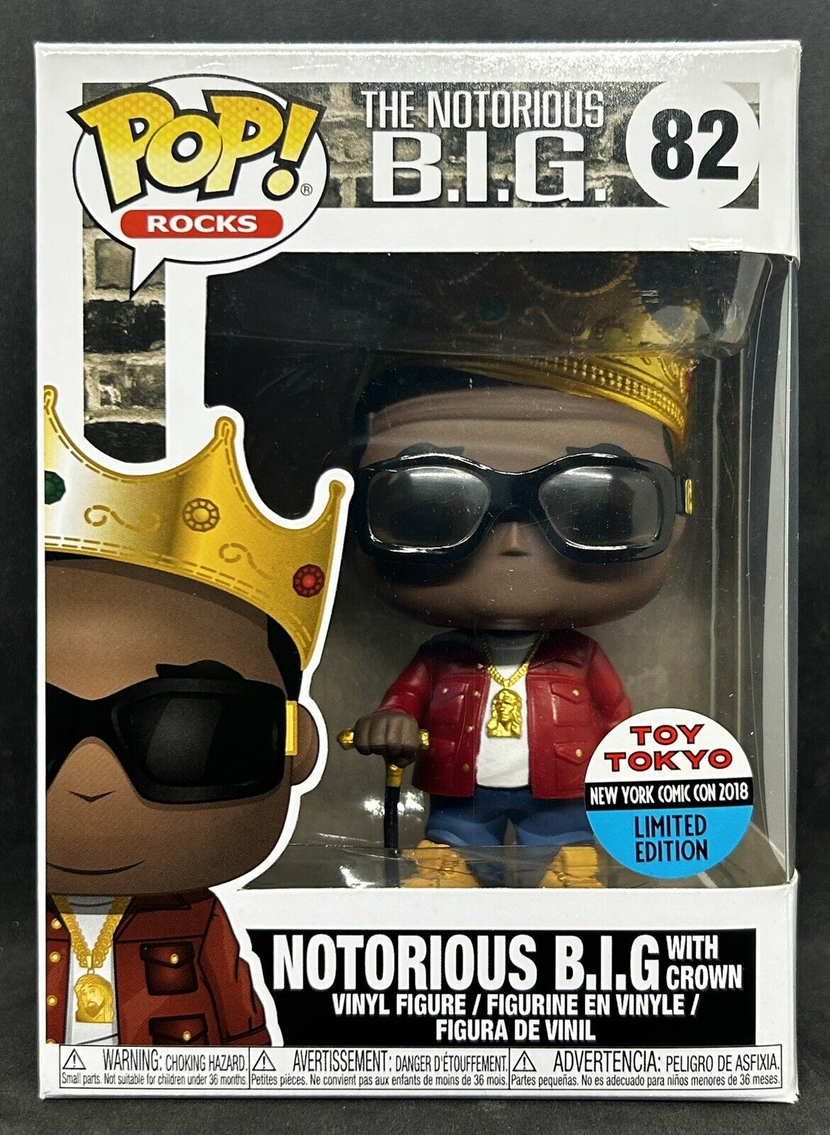Funko Pop Rocks: The Notorious B.I.G. #82 NYCC LE Toy Tokyo Exclusive 