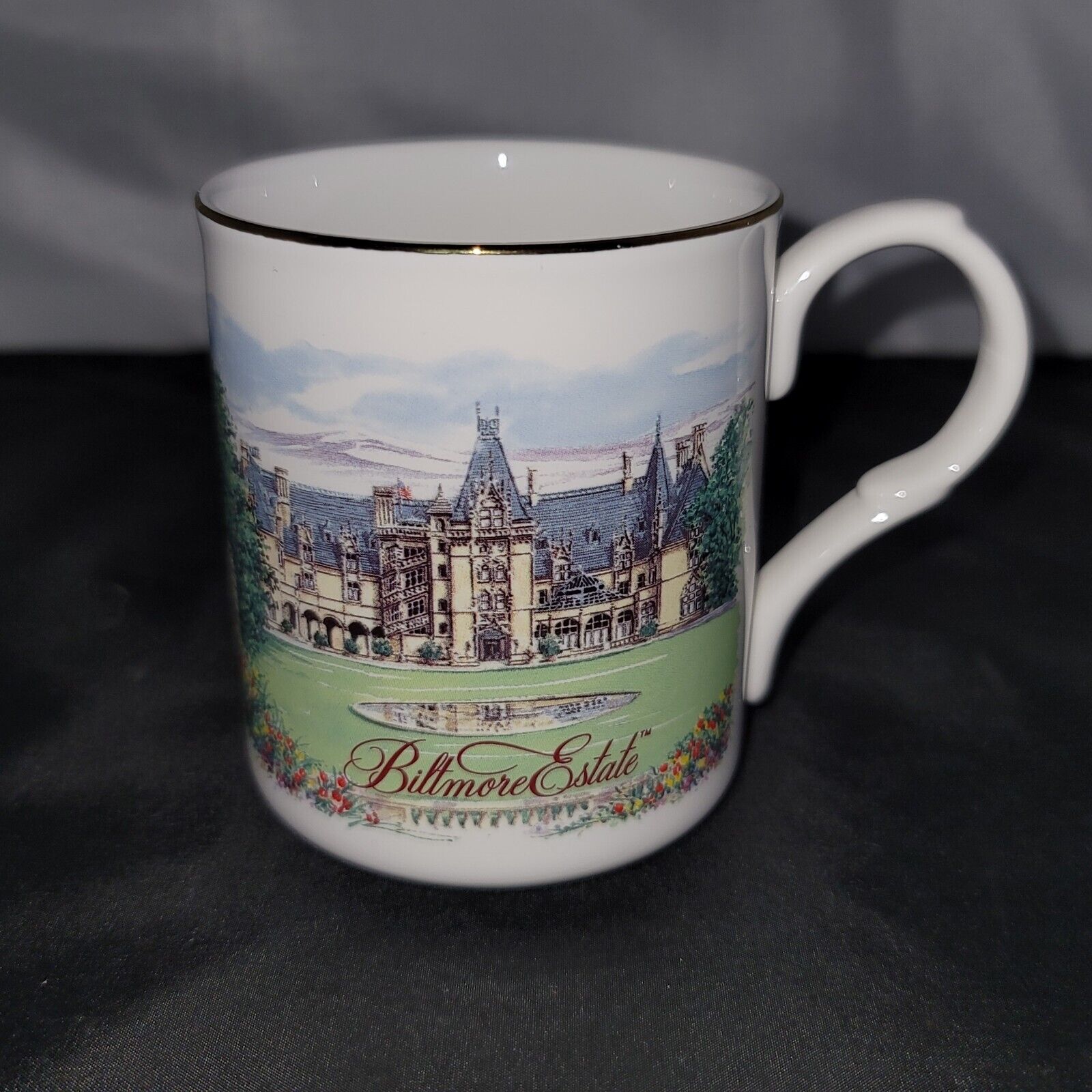 Biltmore Estate Coffee Mug Cup 1997 Vintage Ashville NC Souvenir Porcelain Cup