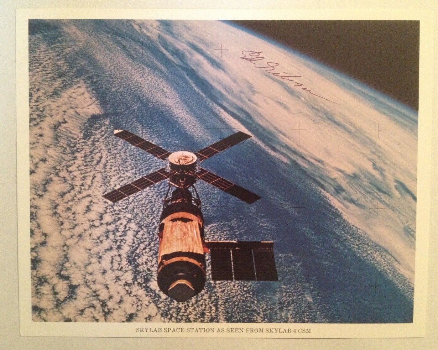 Astronaut Edward Gibson Signed Official NASA Skylab 4 On-Board Photograph