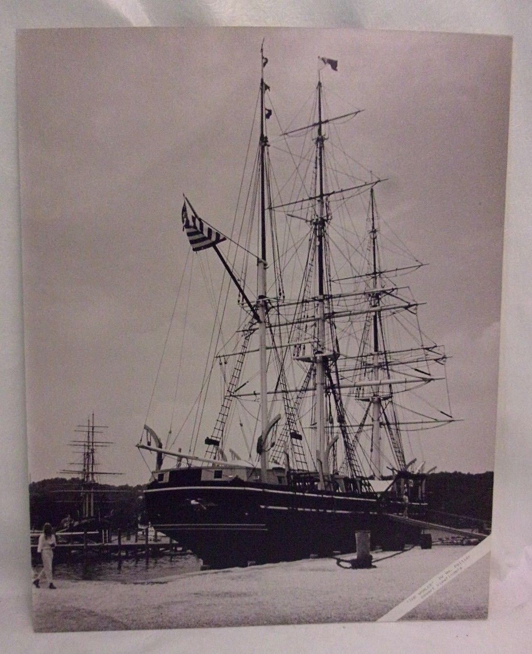 16X20 Original B&W Print Photograph Matted Nautical Ship Interior Signed 1980\'s