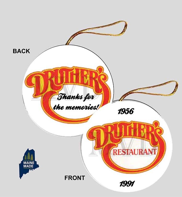 DRUTHERS RESTAURANT Christmas Ornament - Collectible Logo Vintage Druther\'s