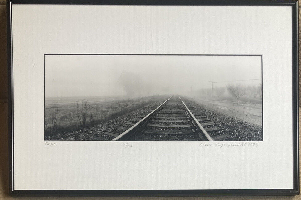 Vintage Original Railroad Photograph Fiber Based Hand Printed Boris Kupershmidt