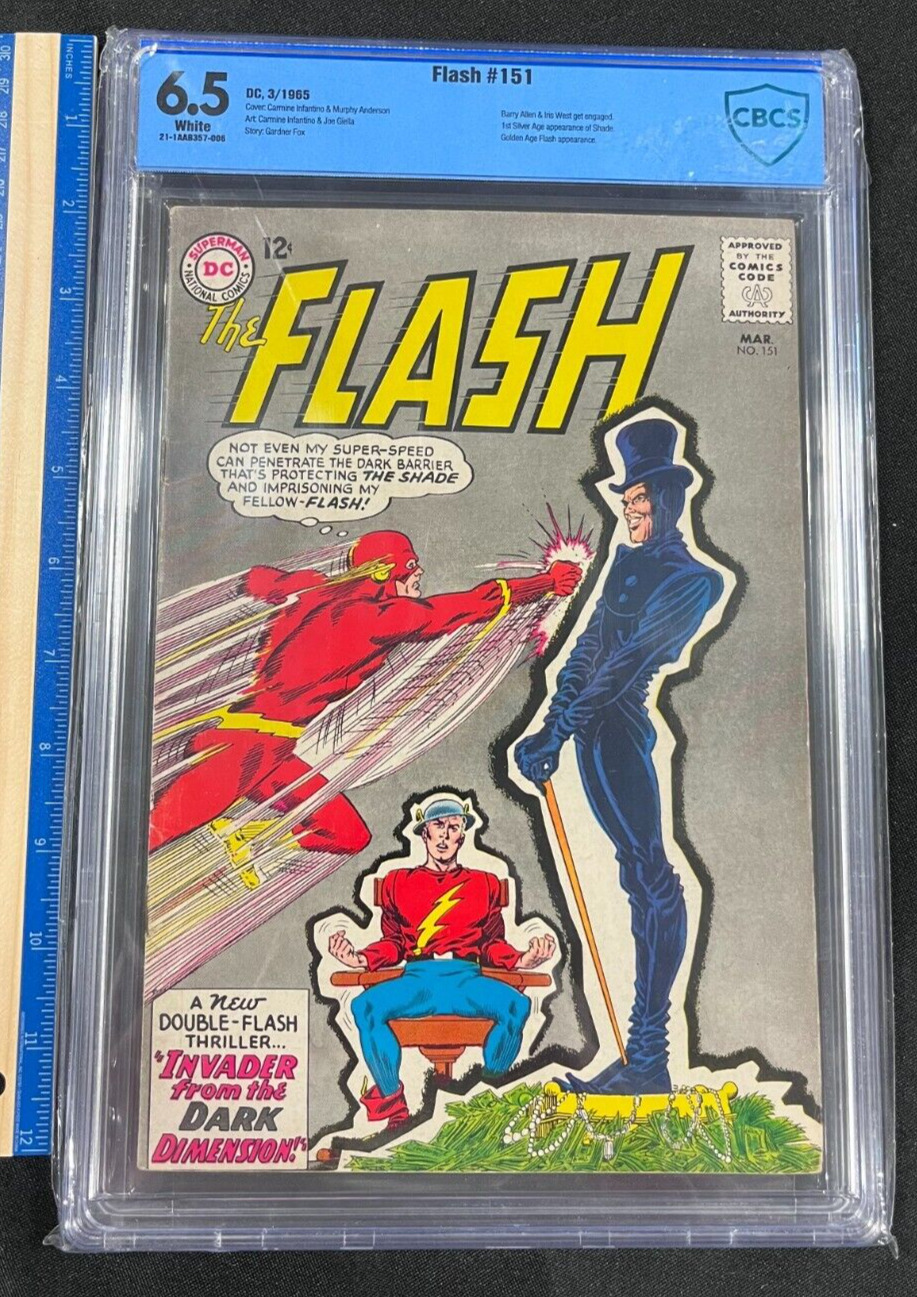 1965 March Issue #151 DC The Flash 1st Silver Age Shade Graded CBCS 6.5 AA 62923