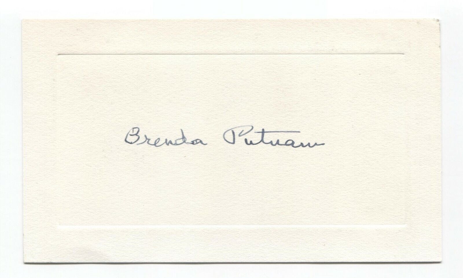Brenda Putnam Signed Card Autographed Signature Artist Sculptor