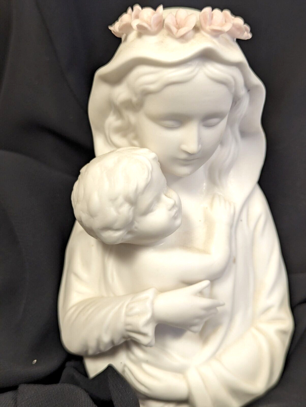 Vintage Madonna Child Thin Porcelain 5in Figurine Lenwile Ardalt Virgin Mary
