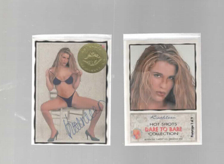 RARE 1994 HOT SHOTS DARE TO BARE KATHLEEN PROTOTYPE CARD 1 OF 9 SCRATCH OFF