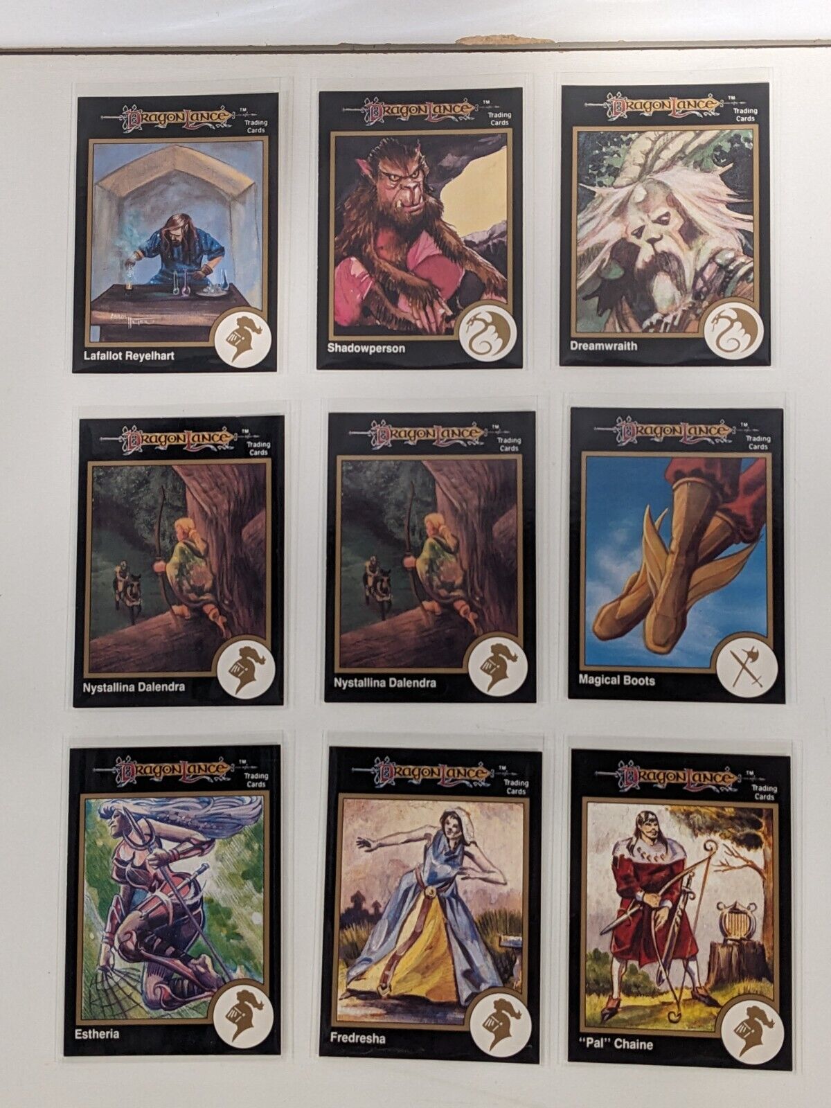 1992 TSR Advanced Dungeons & Dragons DRAGONLANCE Trading Cards 9 CARDS Z