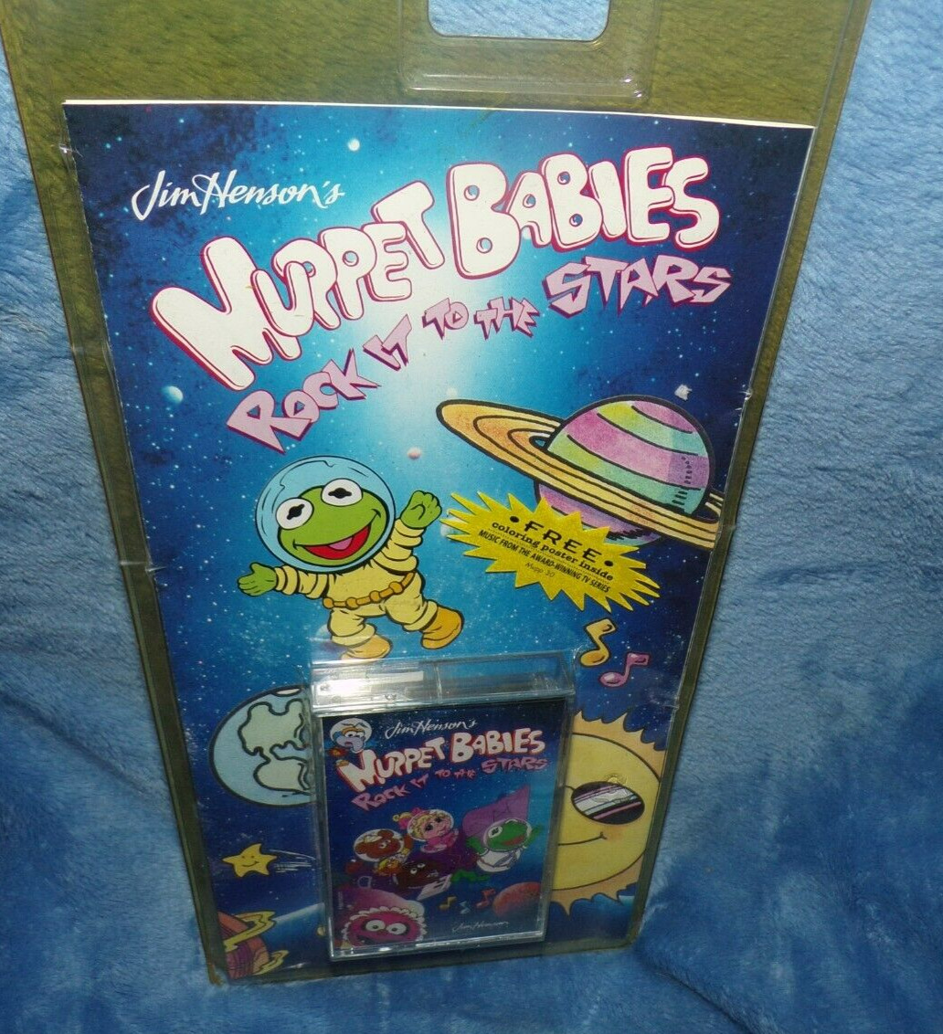 1993 Muppets Muppet Baby Rock it to the Stars sealed cassette with poster
