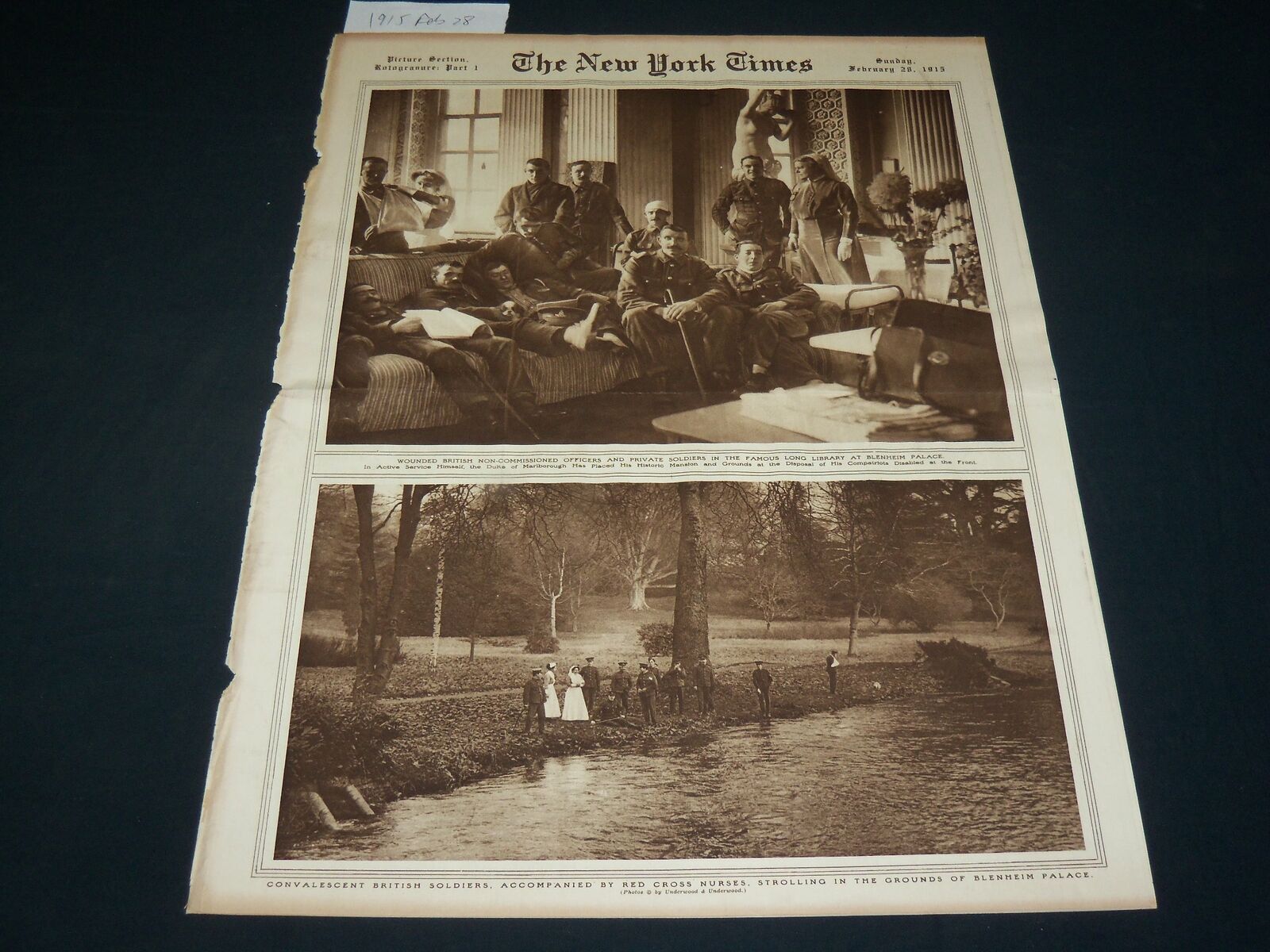 1915 FEBRUARY 28 NEW YORK TIMES PICTURE SECTION - CARUSO - COHAN - NT 8949