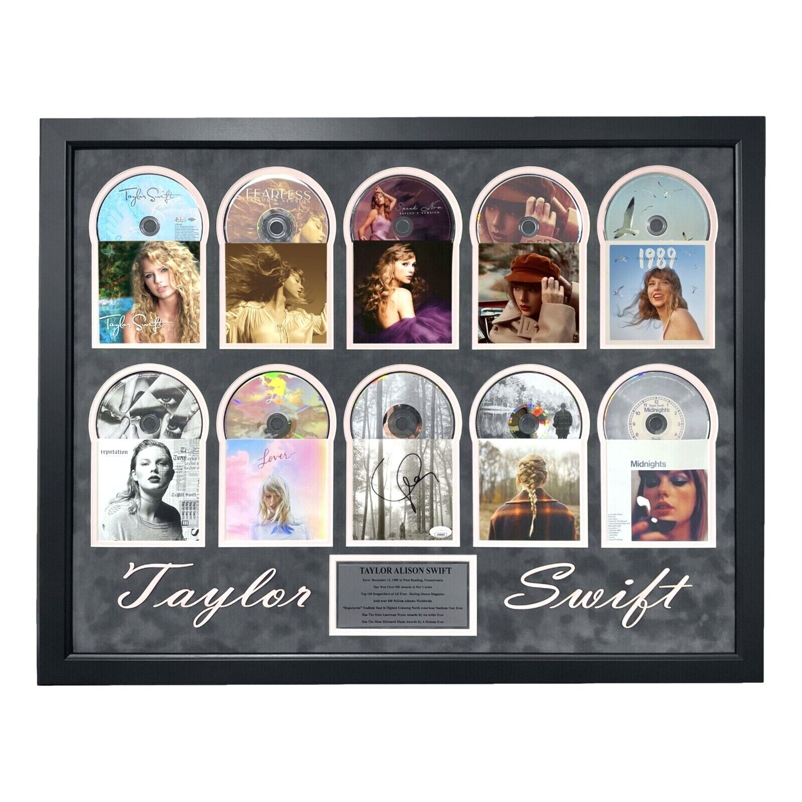 Taylor Swift Autographed CD Albums Framed JSA Eras Tour Signed Memorabilia Lover